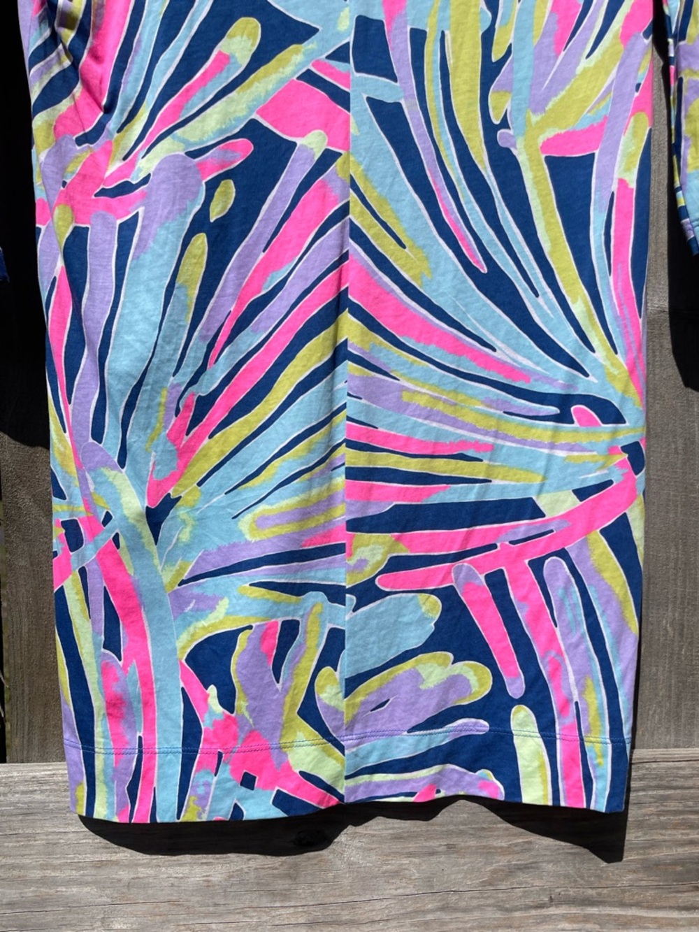 Lilly Pulitzer pastel watercolor dress with gold script Sz XS - Picture 9 of 10